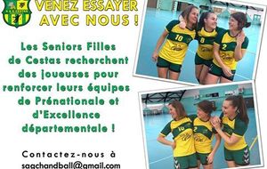 Recrutement Seniors Filles