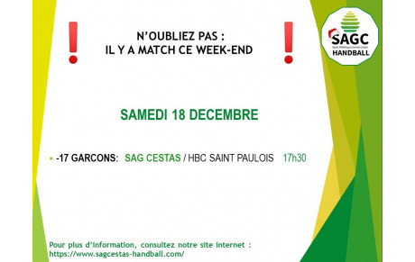 Dernier match de l'année !